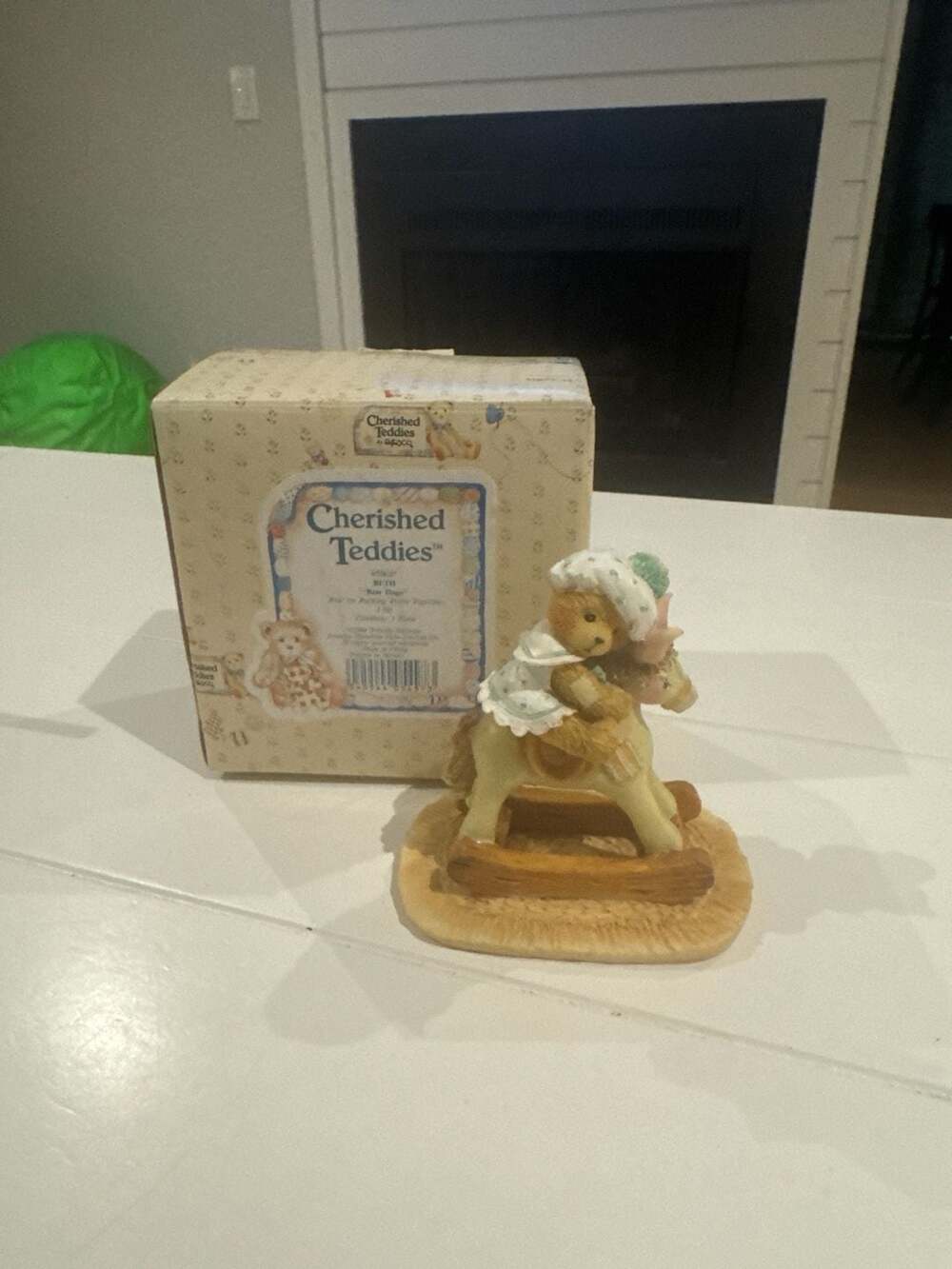 Vintage Cherished Teddies Beth Bear Hugs Bear on Rocking Horse Figurine 950637